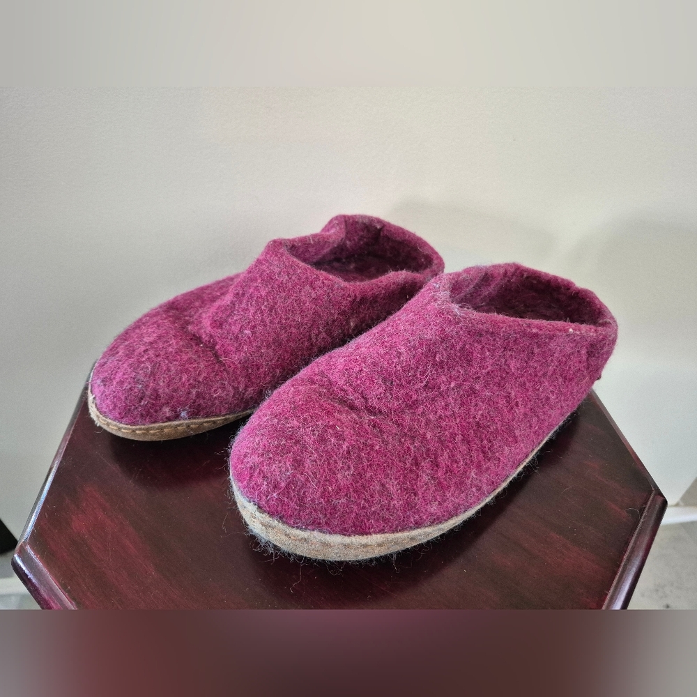 Felted Wool Slippers Fit About Youth Size 3